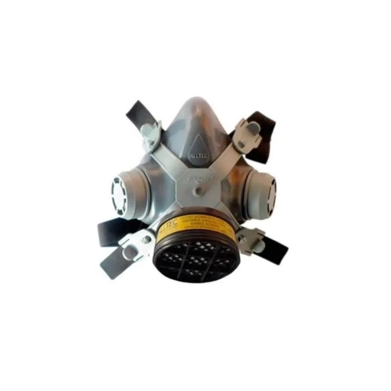 Máscara Pintura Carvão Ativado Com Filtro Vo/Ga Respirador Facial 1/4 Mastt